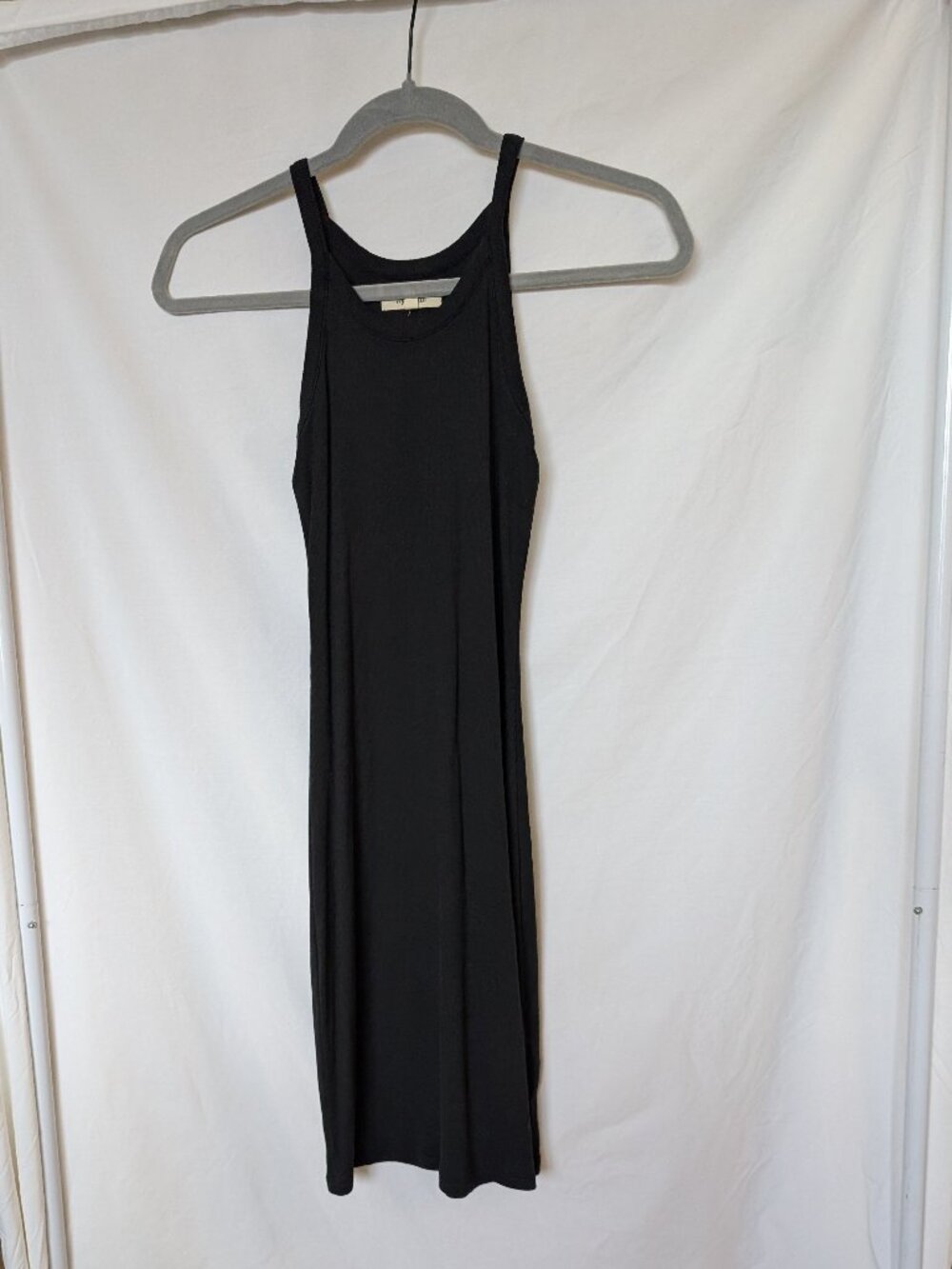 Madewell Supima Rib Racerback Mini Dress Black Small Bodycon Tank - Never Worn